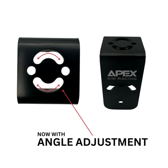 Sim Racing Button Box mount with angle adjustment for angled upright sim rigs