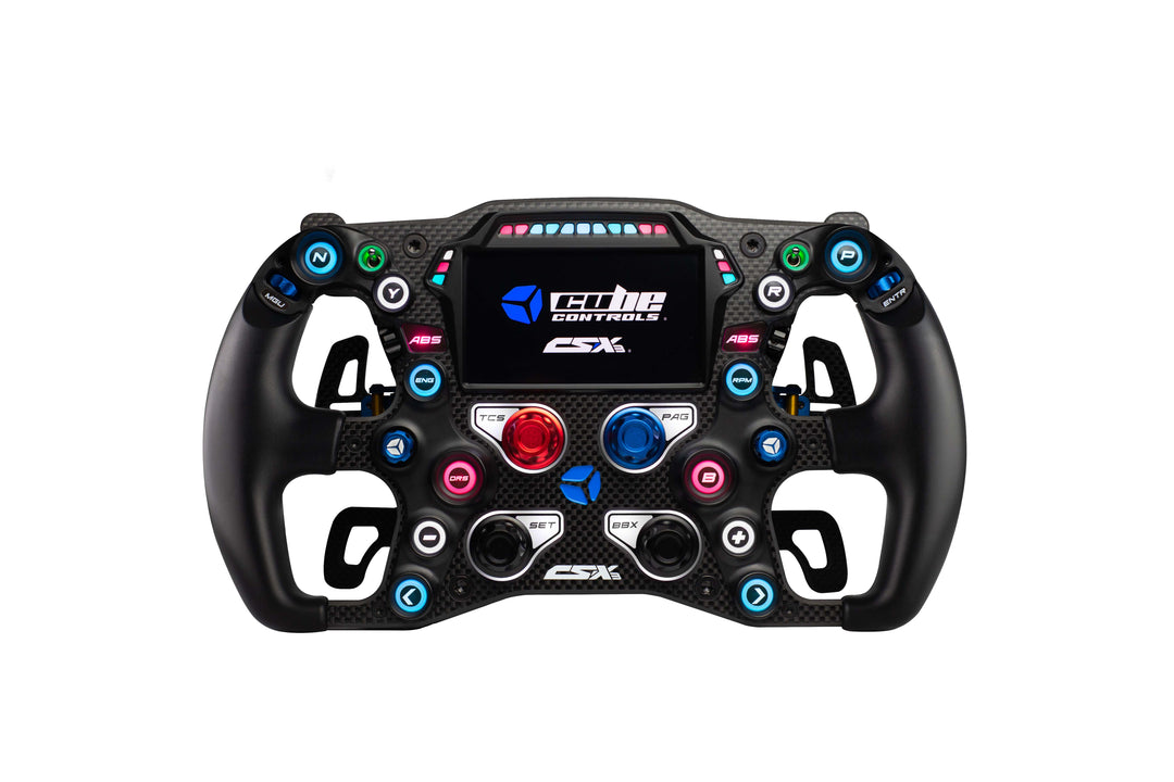 CSX-3 Sim Racing Steering Wheel [6 Paddles] Front View