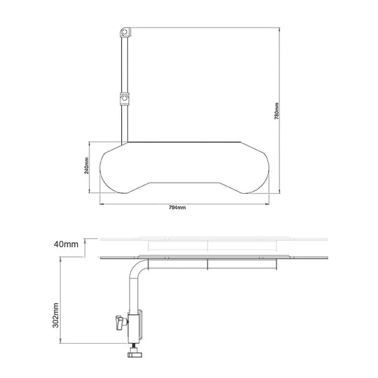 EXTREME WORKSTATION ARTICULATED KEYBOARD FOR VIRTUAL EXPERIENCE 3.0 / P1 3.0 / CHASSIS 3.0 / XT PREMIUM 3.0