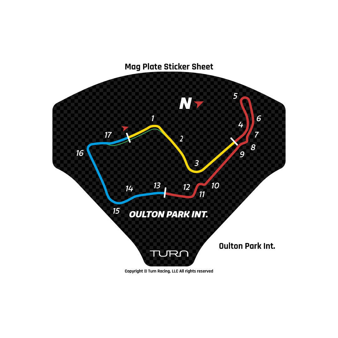 Turn Racing Mag Plate Sticker Sheets