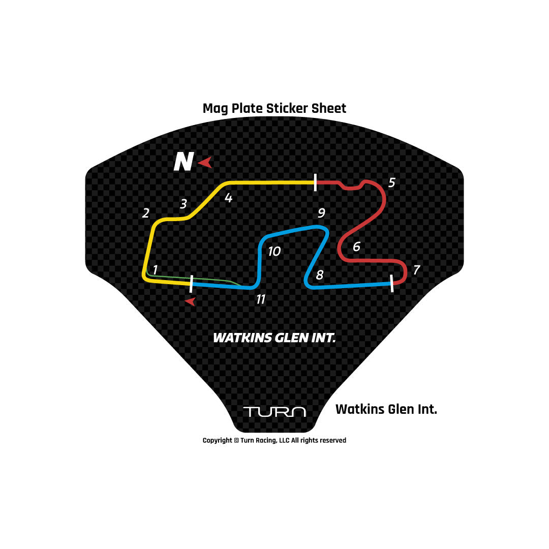 Turn Racing Mag Plate Sticker Sheets