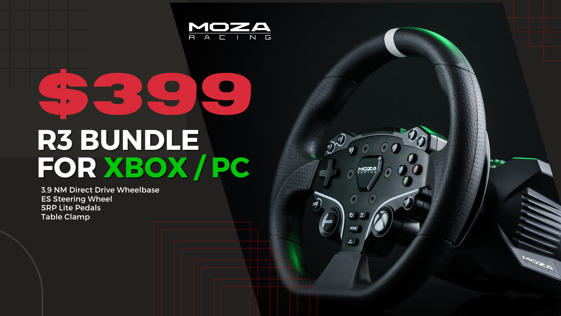 Moza Racing R3 Bundle For Xbox Console