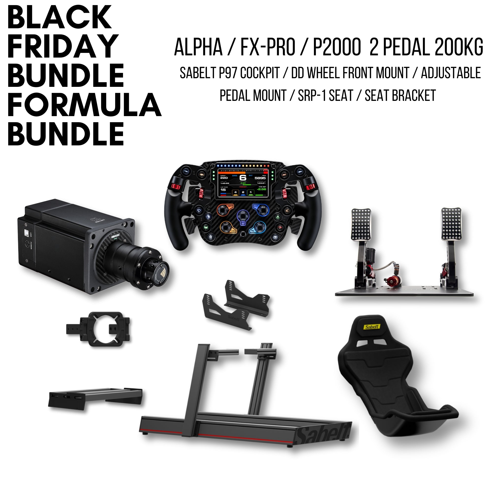 Simagic Sabelt Formula Sim Racing Bundle