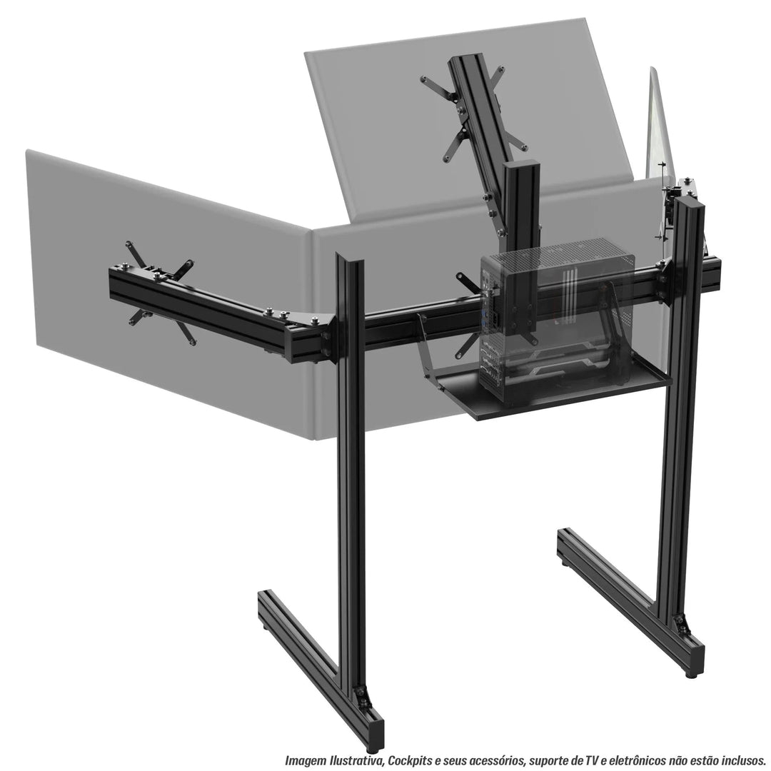 TOP SCREEN ADD-ON FOR ALUMINUM PROFILE TV STAND