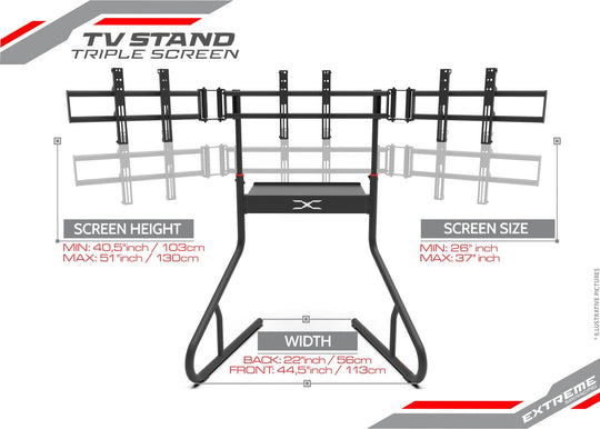 TRIPLE SCREEN TV STAND