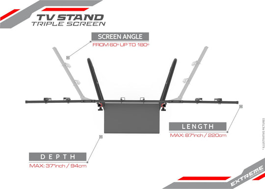 TRIPLE SCREEN TV STAND