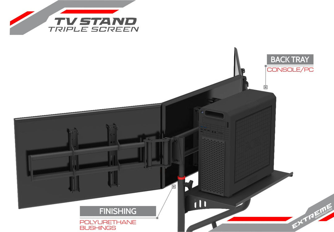 TRIPLE SCREEN TV STAND