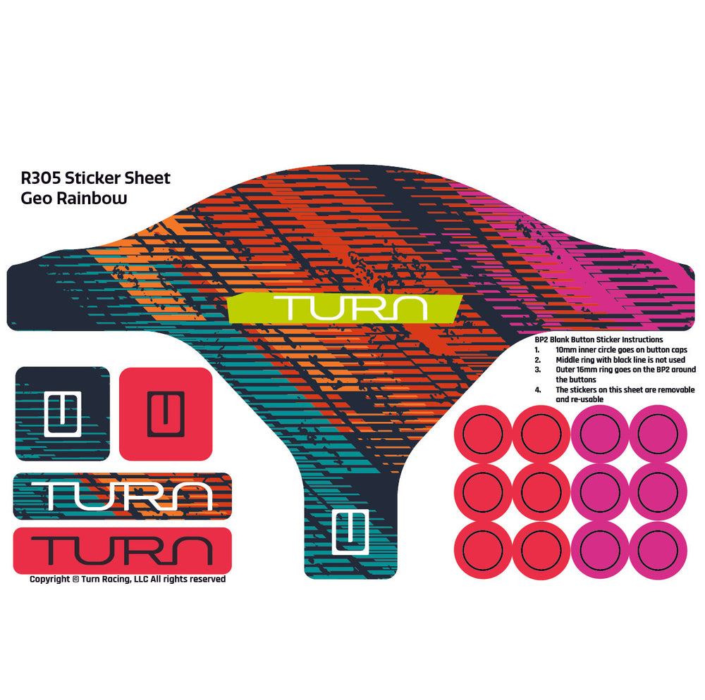 Turn Racing R305 Sticker Sheets