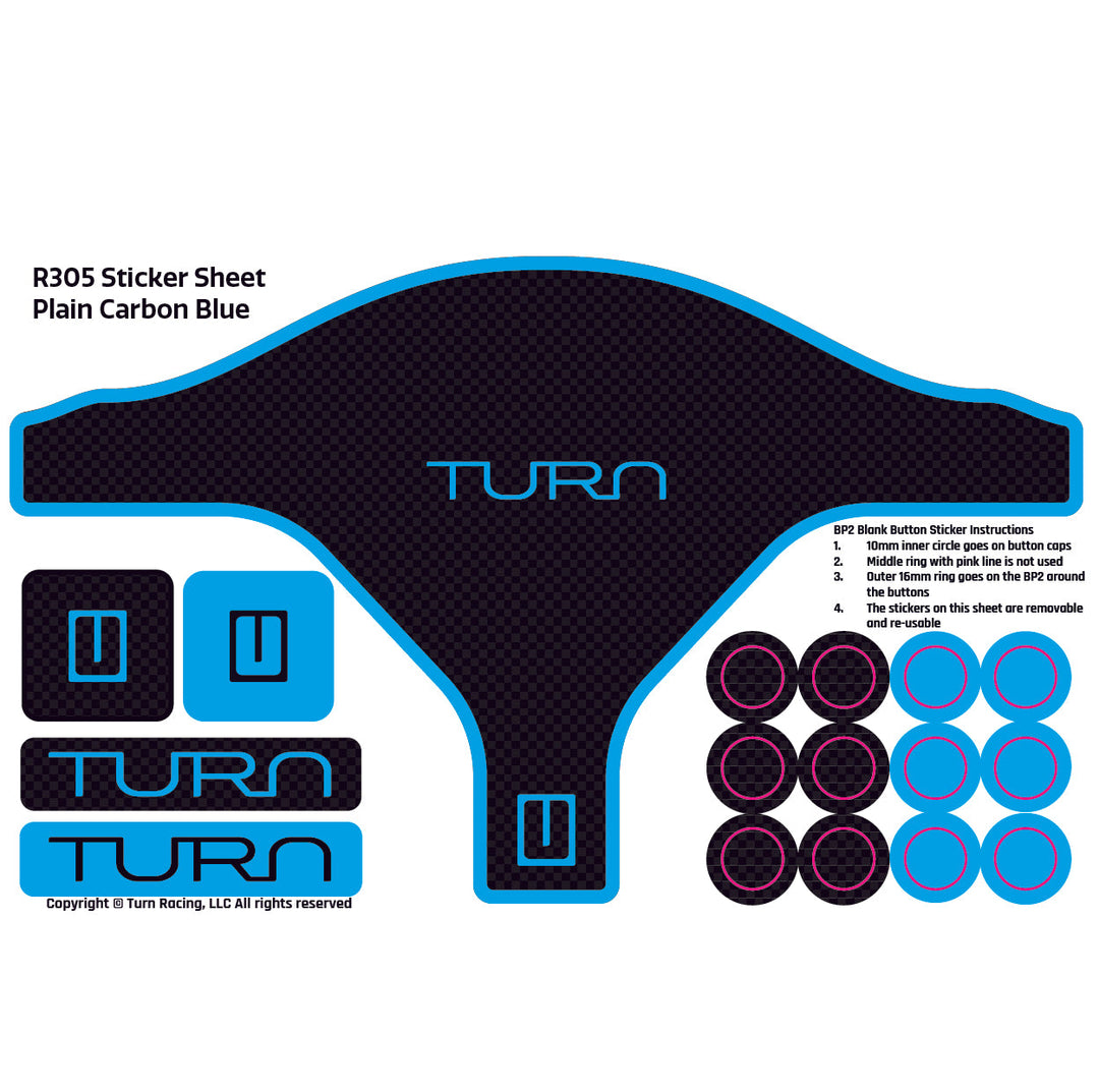 Turn Racing R305 Sticker Sheets