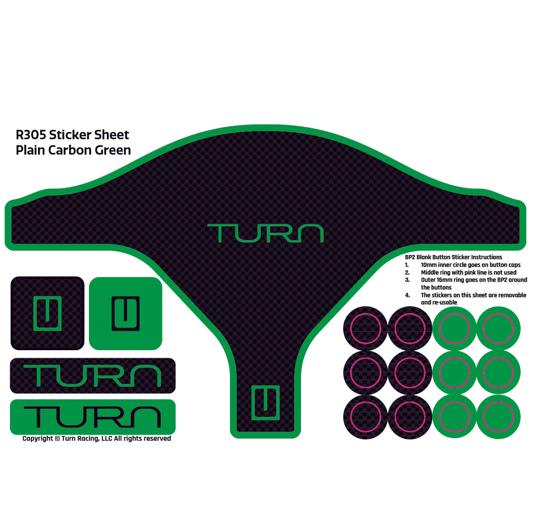 Turn Racing R305 Sticker Sheets