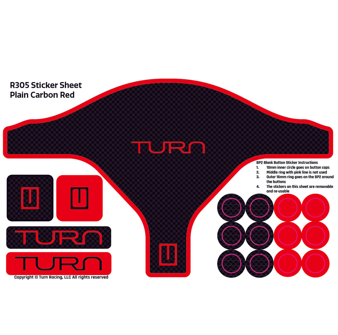 Turn Racing R305 Sticker Sheets