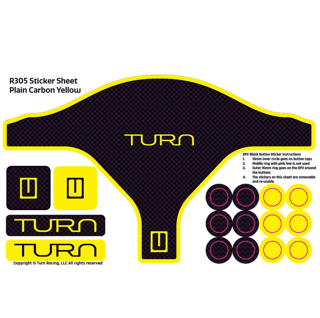 Turn Racing R305 Sticker Sheets