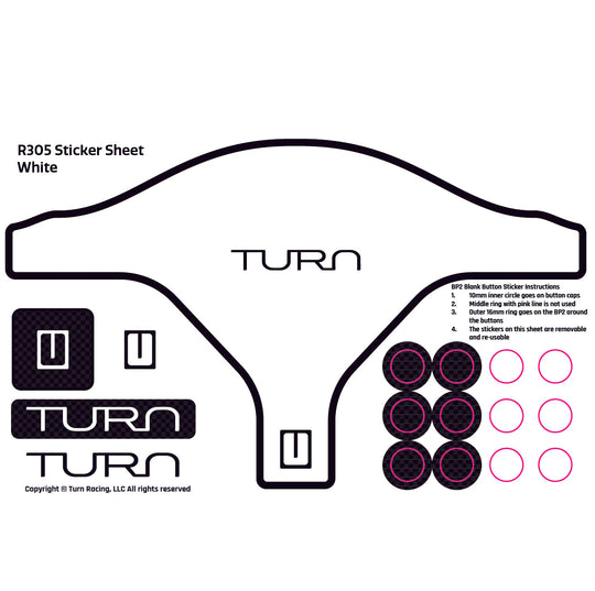 Turn Racing R305 Sticker Sheets