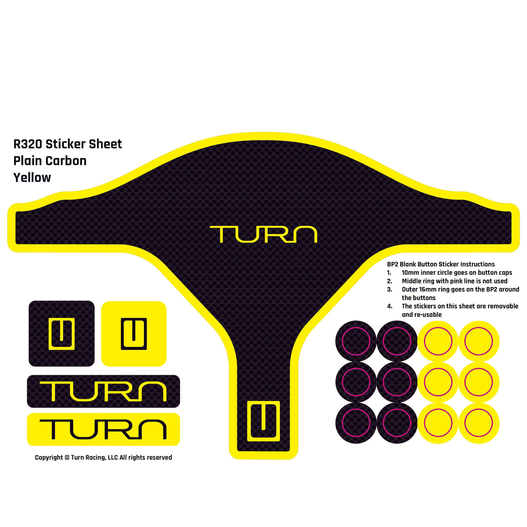 Turn Racing R320 Sticker Sheets