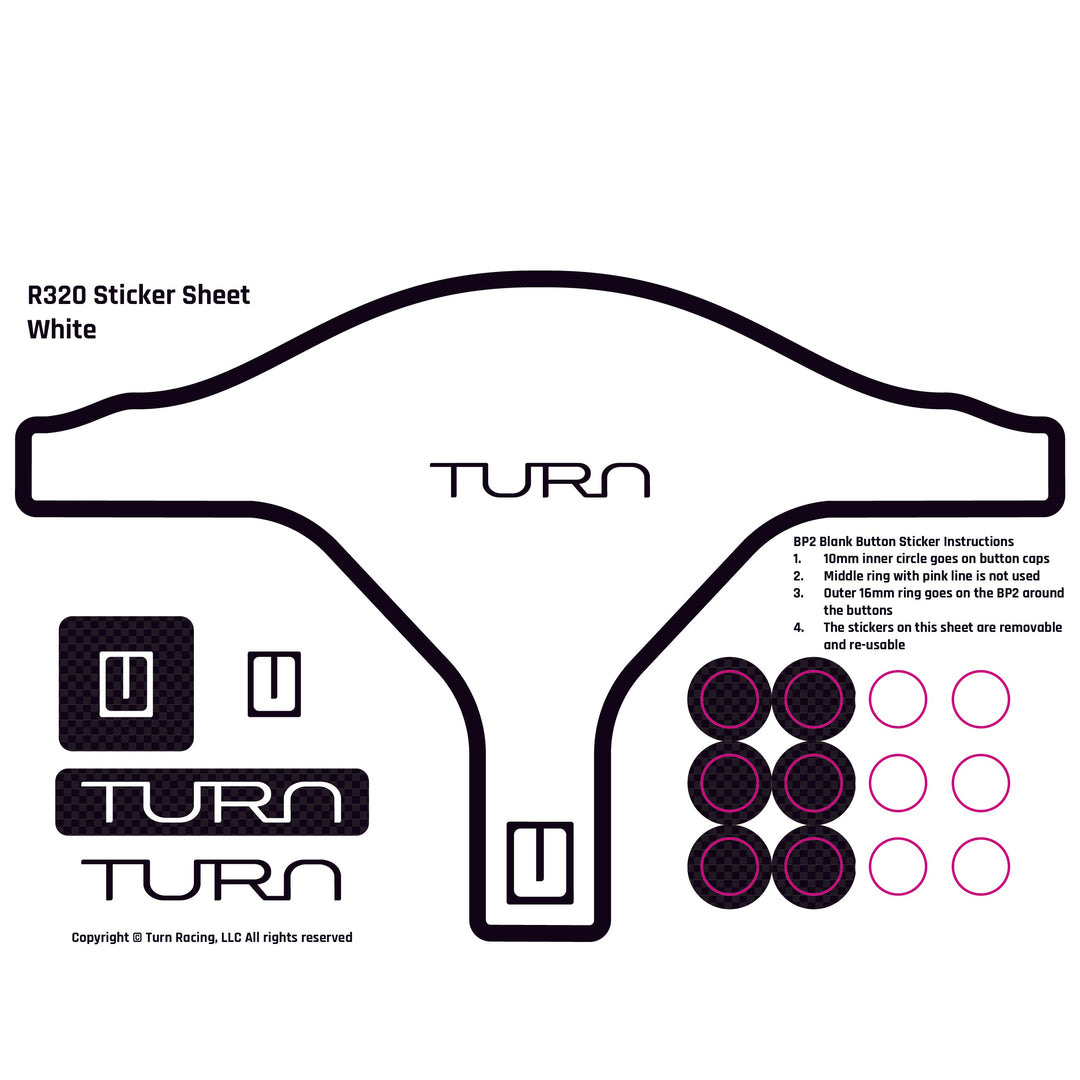 Turn Racing R320 Sticker Sheets