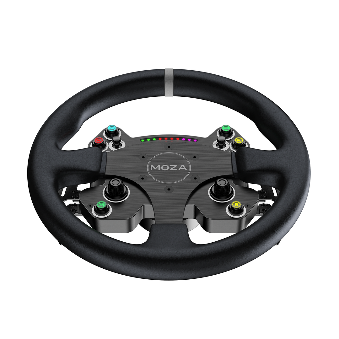 moza racing cs v2p steering wheel top view
